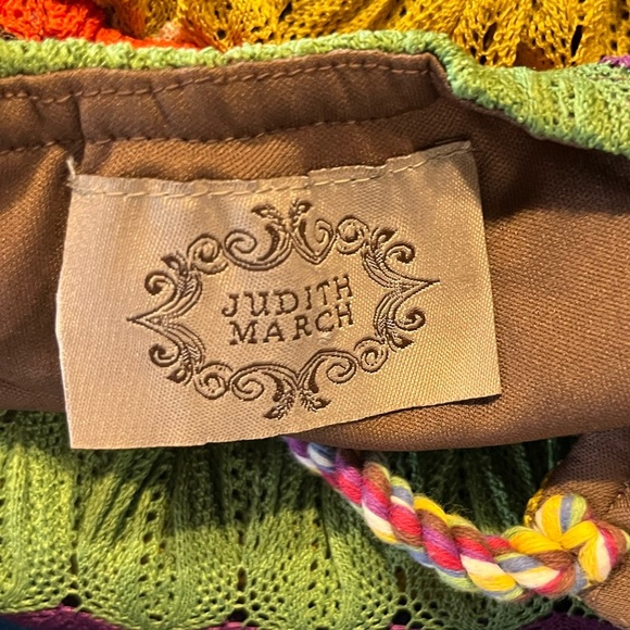 Judith March boho hippie halter top embroidery crochet small - Picture 3 of 6